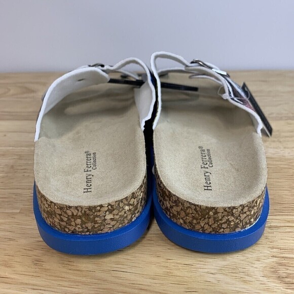 HENRY Ferrera Fabulous Sz 7 Womens Slide Snake Multicolor Design Sandals Buckle - Picture 4 of 10